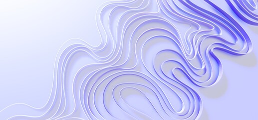 Abstract background curve pattern in design 3d render