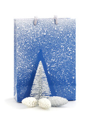 Paper bag, gifts on a white background isolated.