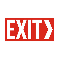Exit Sign Symbol on Transparent Background