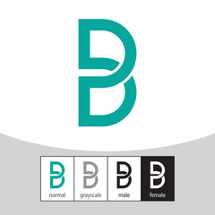 B Letter Modern Business Logo. - Vector