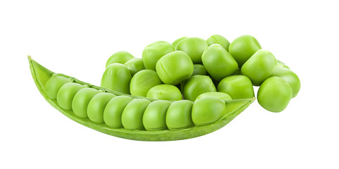 Green peas isolated on transparent png