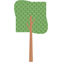 Flat Circle Themed Tree Nature Aesthetic Collection Set
