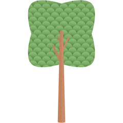 Flat Circle Themed Tree Nature Aesthetic Collection Set
