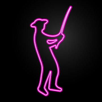 recommend clip art: fishing neon sign, modern glowing banner design, colorful modern design trends on black background. Vector illustration.