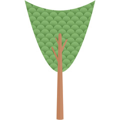 Flat Circle Themed Tree Nature Aesthetic Collection Set
