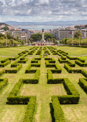 The Eduardo VII park in Lisbon, Portugal

