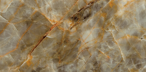 close up of a stone, polished marble slab kitchen counter top, vitrified floor tile dark brown ...