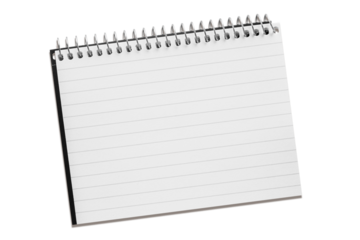 paper page notebook isolated on the cut background