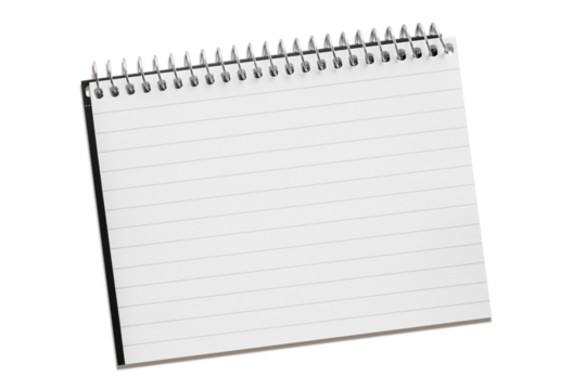 paper page notebook isolated on the cut background