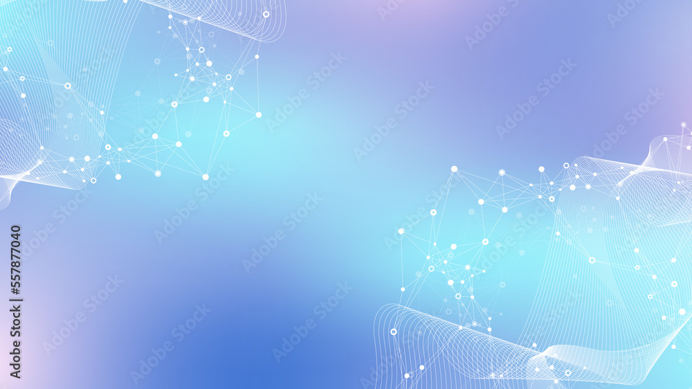 Poster global communication network concept. social network communication in the global business. big data 