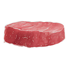beef hand drawn with watercolor painting style illustration