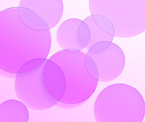 Glass podium background, crystal pedestal and showcase display for luxury cosmetic. 3D round circle crystal glass for podium display stand and showroom studio gradient background