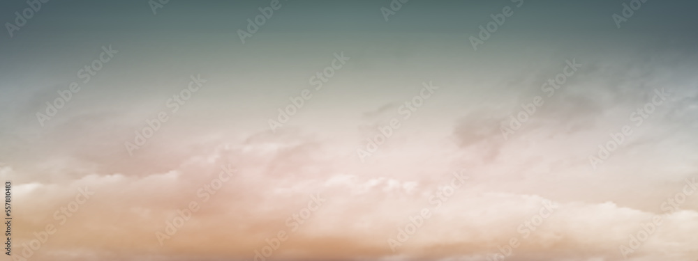 Wall mural hazy sky and white soft clouds floated in the sky. beautiful air and sunlight with cloud scape color