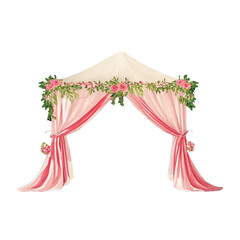 tent hand drawn with watercolor painting style illustration © slowbuzzstudio