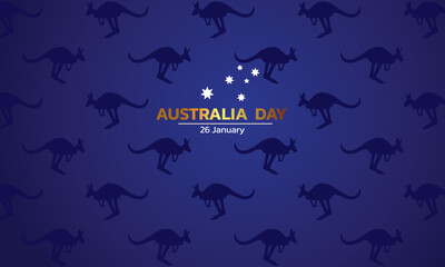 Happy Australia day. background design banner and flyer, postcard, celebration. Vector illustration.