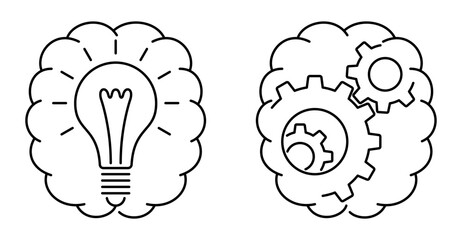 Mind Development and Brain Boost - Icons set