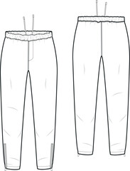 sports wear , pants drawing