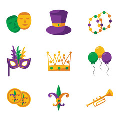Mardi Gras Carnival Icon Element