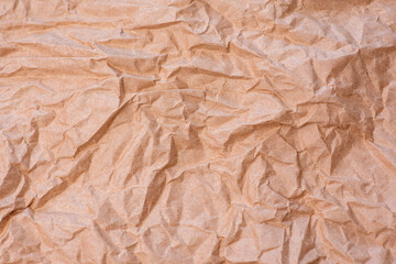 Obraz premium Close up shot of crumbled brown paper