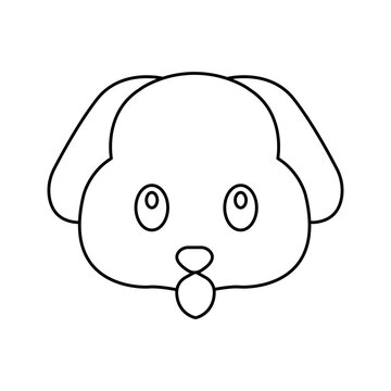 Dog emoji vector symbol sign icon