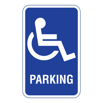 Disabled Parking Sign on Transparent Background