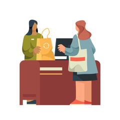 Eco shopping, organic or eco friendly purchasing.