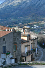 Fototapeta na wymiar View of Montesarchio, a small town in the province of Benevento, Italy.