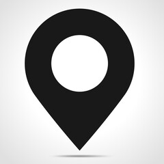 Location icon design. Map pointer icon flat vector.