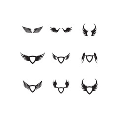 Fototapeta na wymiar Bird wings logo vector template