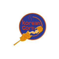 Korean corn restaurant creative logo.