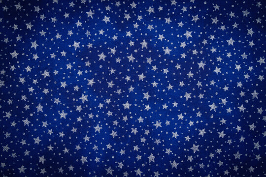 Silver and blue stars night background