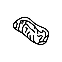 Beef striploin color line icon. Cutting meat.