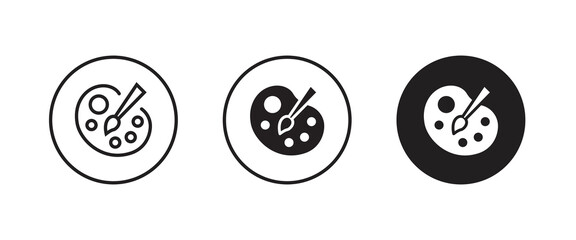 Color palette, pantone, Paint Palette icon, multicolor, art, designer, drawing icon symbol logo illustration,editable stroke, flat design style isolated on white