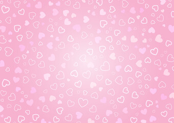 Cute valentine hearts random pink background