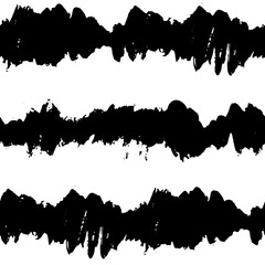 Handdrawn Dry Brush Seamless Strokes Vector Set