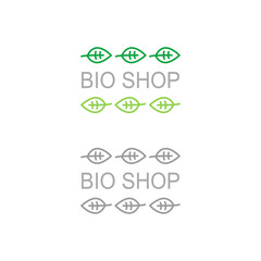 Natural Leaves Sign, Symbol, Art, Logo isolated On White