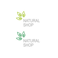 Natural Leaves Sign, Symbol, Art, Logo isolated On White