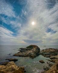 sunset over the sea