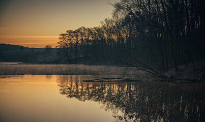 Sunrise on river