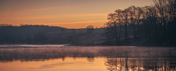 Sunrise on river