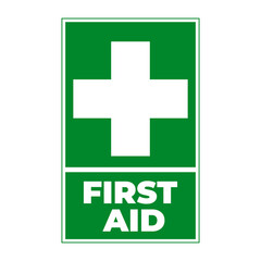 First Aid Sign on Transparent Background