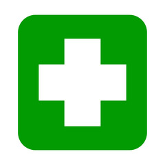 Medical Cross Symbol on Transparent Background