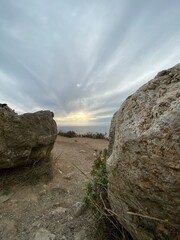 sunset on the coast