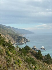 view of the sea from the mountain