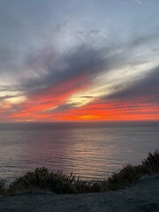 sunset over the sea