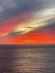 sunset over the sea