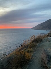 sunset over the sea