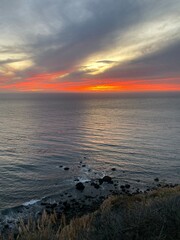 sunset over the ocean