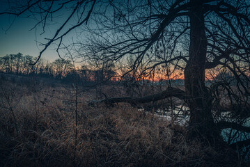 Sunrise on river