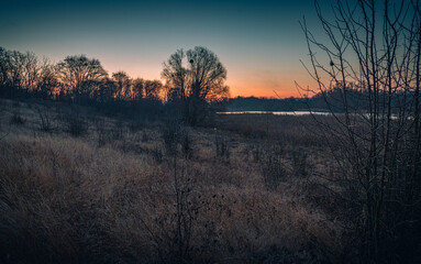 Sunrise on river